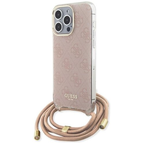Etui GUESS Crossbody Cord 4G Print do Apple iPhone 15 Pro Max Różowy