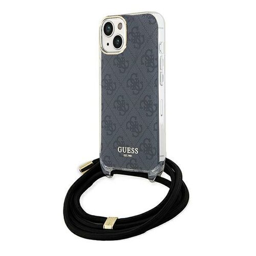 Etui GUESS Crossbody Cord 4G Print do Apple iPhone 15 Czarny