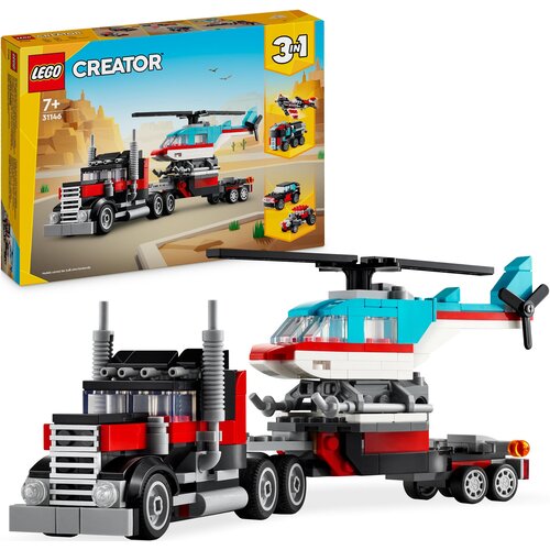 LEGO 31146 Creator Ciężarówka z platformą i helikopterem