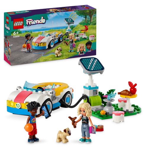 LEGO 42609 Friends Samochód elektryczny i stacja ładująca