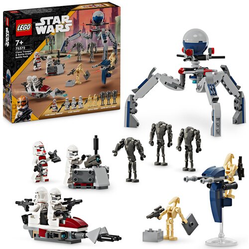 LEGO 75372 Star Wars Zestaw bitewny z żołnierzem armii klonów i droidem bojowym