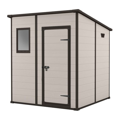 Domek narzędziowy KETER Manor Pent 255142 6X6 Beżowy 183.5 x 185 x 200.5 cm