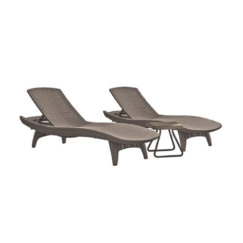 Leżaki KETER Pacific Set 231464 Cappuccino