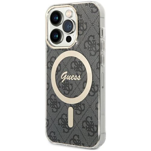 Etui GUESS 4G MagSafe do Apple iPhone 15 Pro Czarny