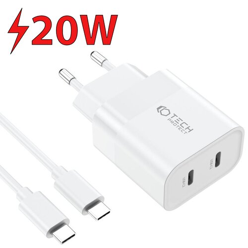 Ładowarka sieciowa TECH-PROTECT C20W PD20W Biały