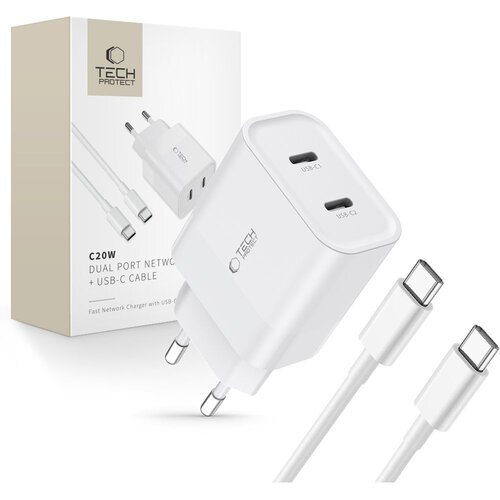 Ładowarka sieciowa TECH-PROTECT C20W PD20W Biały