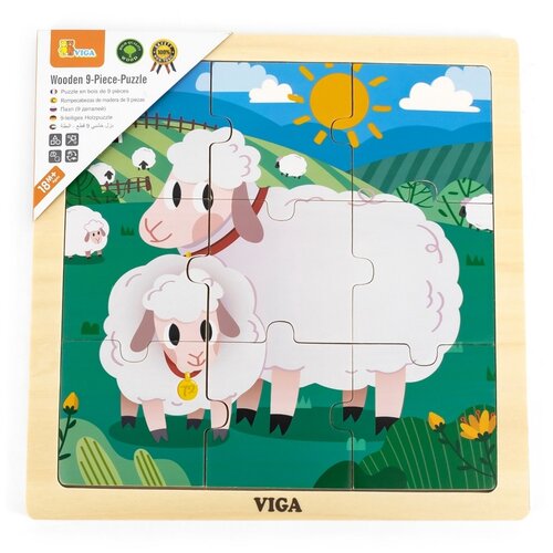 Puzzle VIGA Na podkładce: Owca 44622 (9 elementów)