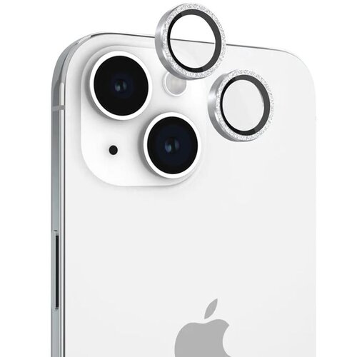 Szkło hartowane na obiektyw CASE-MATE Aluminum Ring Lens Protector do Apple iPhone 15/15 Plus Srebrny