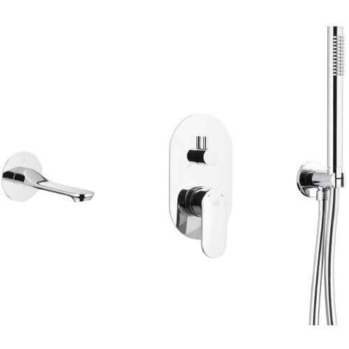 Zestaw wannowy podtynkowy KFA ARMATURA Halit 4829-401-00 Chrom