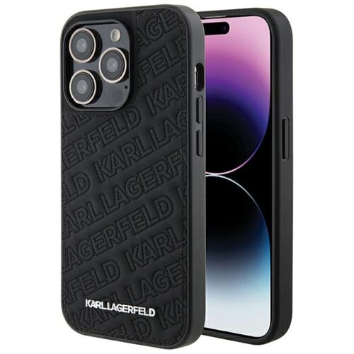Etui KARL LAGERFELD Quilted K Pattern do Apple iPhone 15 Pro Max Czarny