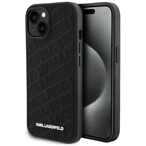 Etui KARL LAGERFELD Quilted K Pattern do Apple iPhone 15 Czarny