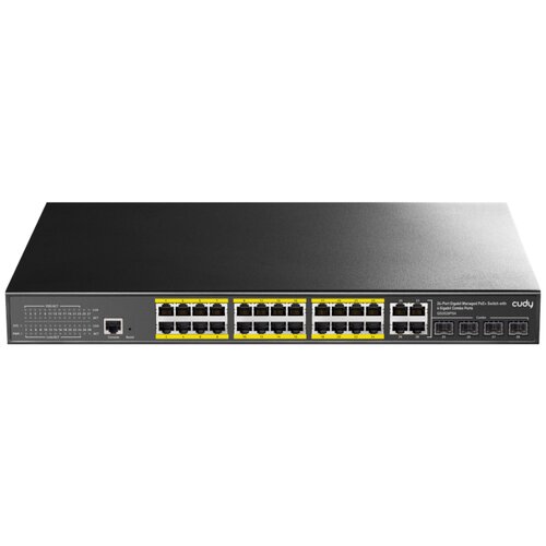 Switch CUDY GS2028PS4-400W Gigabit Ethernet, 33 porty, Funkcja PoE, Zarządzalny