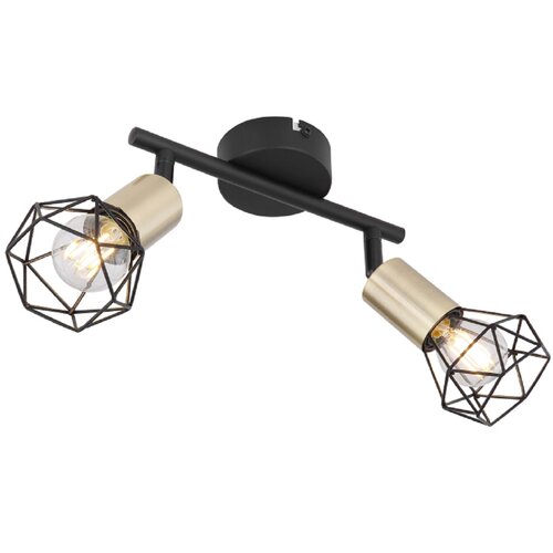 Lampa sufitowa GLOBO Xara I 54802S-2AB Czarno-złoty