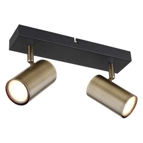 Lampa sufitowa GLOBO Robby 57911-2M Czarno-złoty