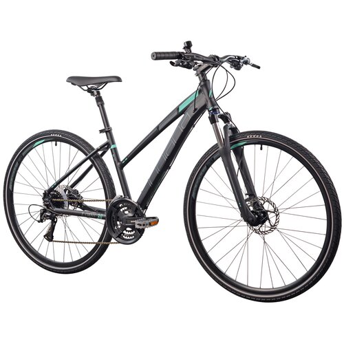 Rower crossowy INDIANA X-Cross 3.0 D19 damski Czarno-turkusowy 2024