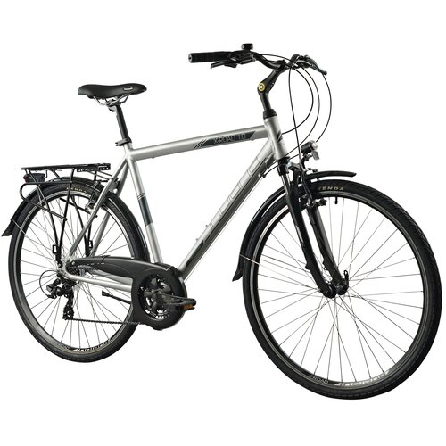 Rower trekkingowy INDIANA X-Road 1.0 M19 28 cali męski Srebrny 2024