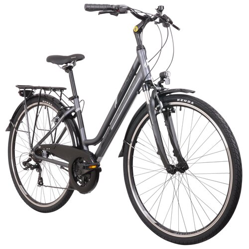 Rower trekkingowy INDIANA X-Road 1.0 D19 28 cali Amar damski Ciemnoszary