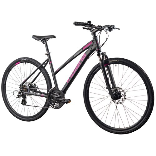 Rower crossowy INDIANA X-Cross 2.0 D15 28 cali Damski Czarno-różowy