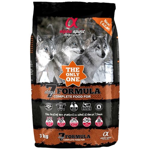 Karma dla psa ALPHA SPIRIT 7 Days Formula Wieprzowina z kurczakiem i rybą 3 kg