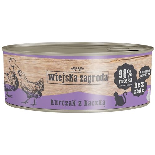 Karma dla kota WIEJSKA ZAGRODA Kurczak z kaczką 85 g