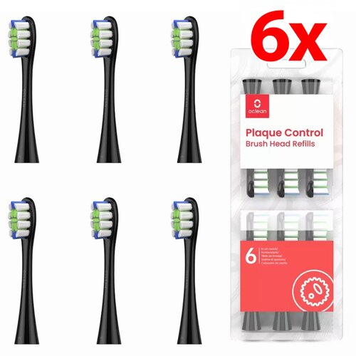 Oryginalna końcówka szczoteczki OCLEAN Professional Clean Czarny (6 szt.) (Usuwanie przebarwień)