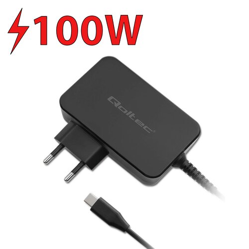 Ładowarka sieciowa QOLTEC GaN Power Pro 100W Czarny