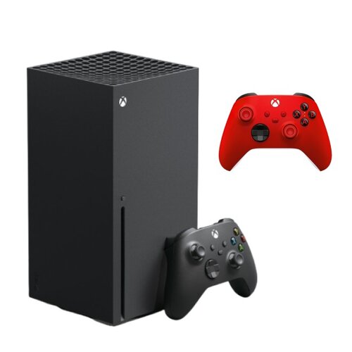 Konsola MICROSOFT XBOX Series X z napędem Blu-ray 4K UHD + Kontroler MICROSOFT bezprzewodowy Xbox Pulse Red