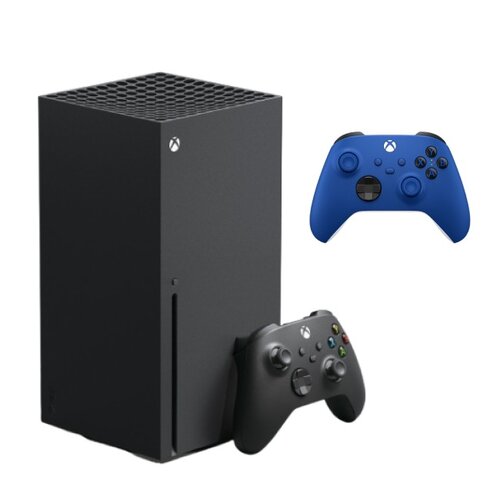 Konsola MICROSOFT XBOX Series X z napędem Blu-ray 4K UHD + Kontroler MICROSOFT bezprzewodowy Xbox Shock Blue