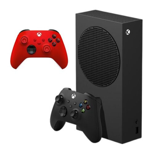 Konsola MICROSOFT XBOX Series S Carbon Black + Kontroler MICROSOFT bezprzewodowy Xbox Pulse Red