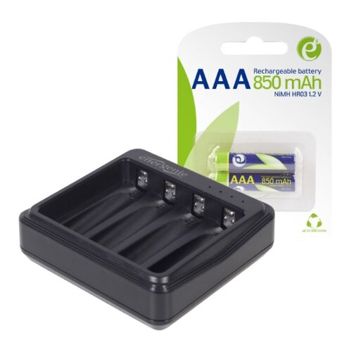 Ładowarka GEMBIRD BC-USB-03 do akumulatorów AA/AAA + Akumulatorki AAA 850 MAH GEMBIRD (2sztuki)