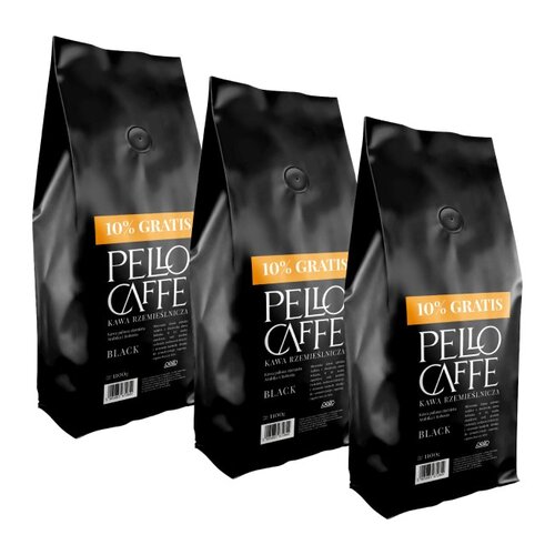 Kawa ziarnista PELLO CAFFE Black 3 x 1.1 kg