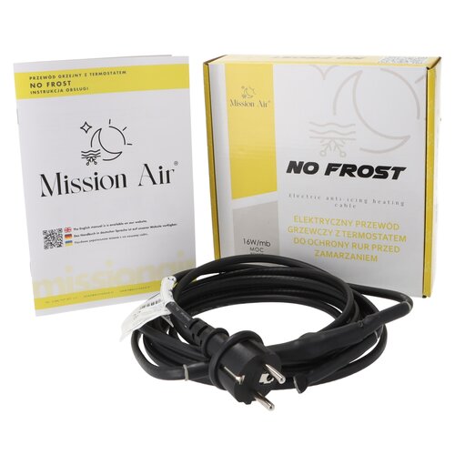 Kabel grzewczy przeciwoblodzeniowy zewnętrzny MISSION AIR No Frost 16 W/m 8 m (800W)