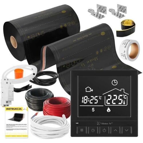 Folia grzewcza na podczerwień MISSION AIR Black Gold PTC 22m2 + regulator Taurus Czarny