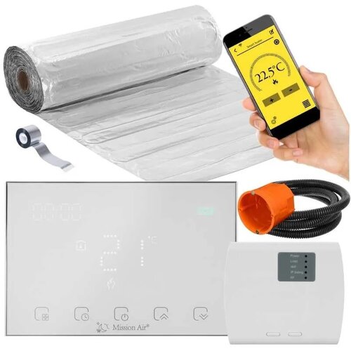 Mata grzewcza pod panele MISSION AIR MAL-160W/m² 3m² (6mb x 50cm) + regulator Gemini Biały WiFi