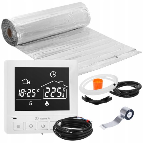 Mata grzewcza pod panele MISSION AIR MAL-160W/m² 6m² (12mb x 50cm) + regulator Taurus Biały