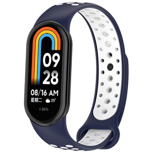 Pasek BELINE Beli02500 do Xiaomi Mi Band 8/9 Niebiesko-biały