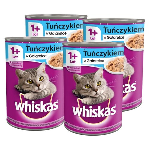 Karma dla kota WHISKAS Tuńczyk w galaretce 4 x 400 g