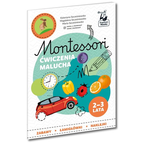 Książka z zadaniami Montessori. Zabawy malucha 2-3 lata (miękka okładka)