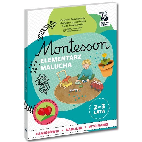 Książka z zadaniami Montessori. Elementarz malucha 2-3 lata (miękka okładka)