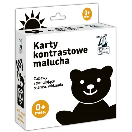 Karty edukacyjne KAPITAN NAUKA Kontrastowe Widzę kształty