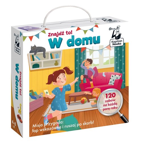 Książka z zadaniami Znajdź to! W domu (twarda okładka)