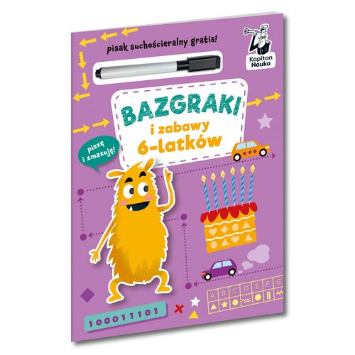 Książka z zadaniami Bazgraki i zabawy 6-latków (miękka okładka)