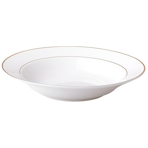 Talerz AMBITION Aura Gold 23 cm Biało-złoty