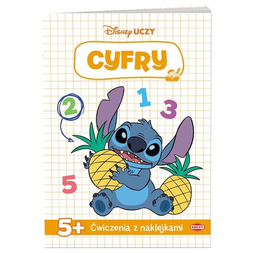 Książka z zadaniami Disney Uczy Cyfry Stitch (miękka okładka)