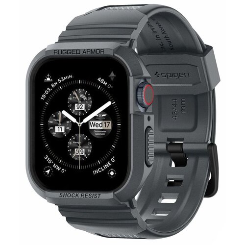 Pasek SPIGEN Rugged Armor Pro do Apple Watch 4/5/6/7/8/9/SE (44/45mm) Grafitowy