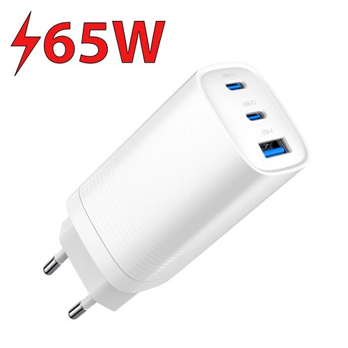 Ładowarka sieciowa GEMBIRD TA-UC-PDQC65-01-W 65W Biały