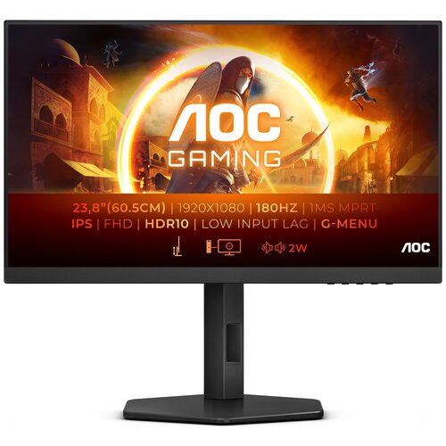 Monitor AOC G4 24G4X 23.8" 1920x1080px IPS 180Hz 0.5 ms [MPRT]