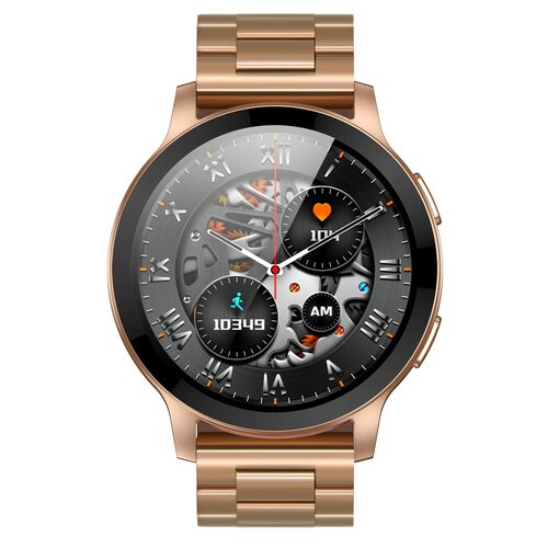 Smartwatch XINJI Cobee C3 Złoty Stalowy Pasek