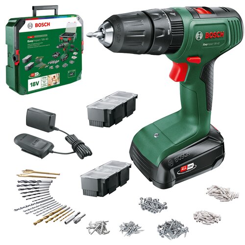 Wiertarko-wkrętarka udarowa BOSCH EasyImpact 18V-40 Zestaw