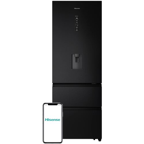U Lodówka HISENSE RT641N4WFE1 No frost 200cm Czarna